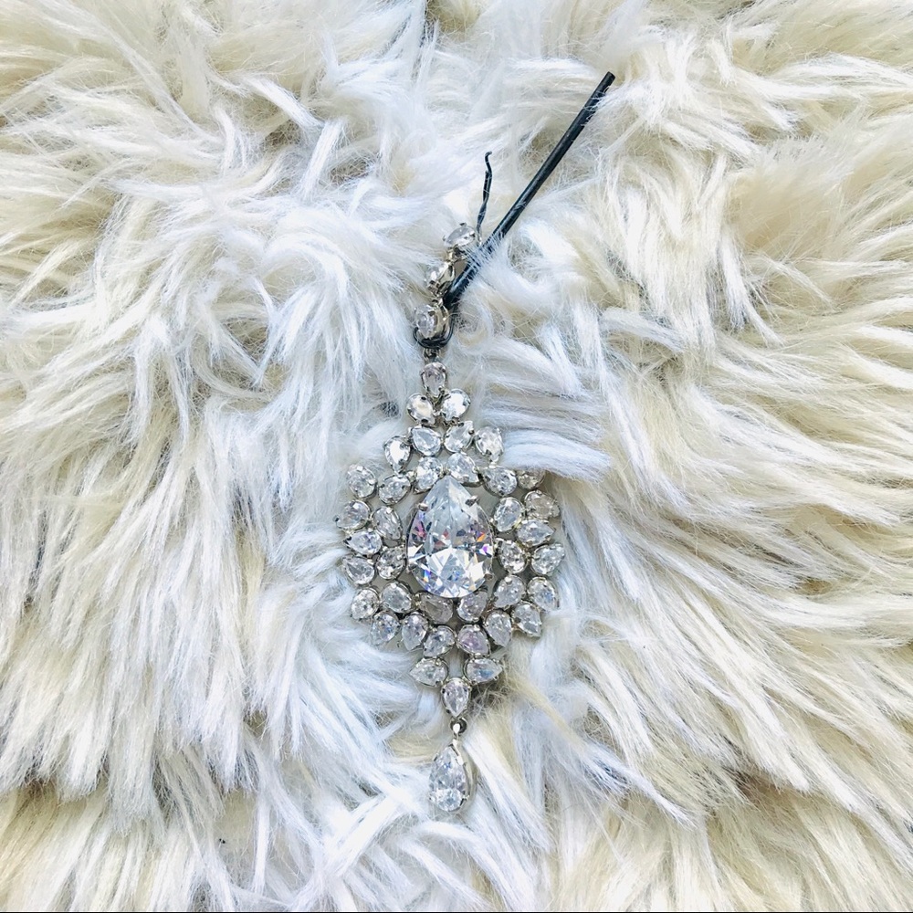 Sparkling Faux Crystal Diamond Gemstone Headpiece